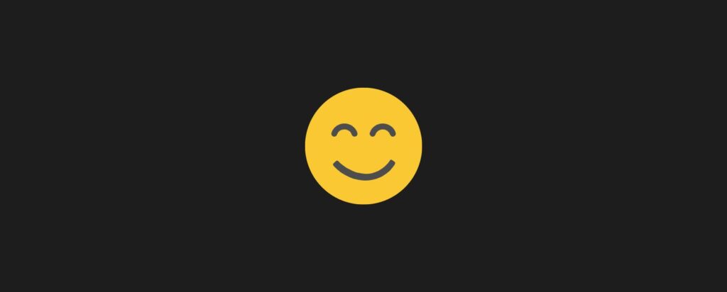 A smiley emoji showing, 5th and final stages of breakup